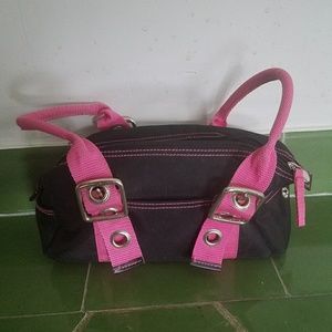 Black and hot pink mini bag